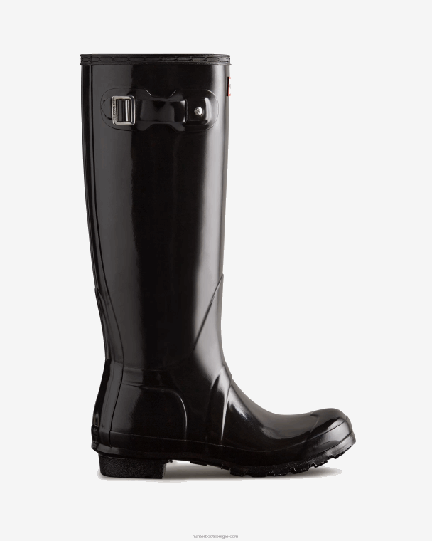 X226V55 originele hoogglans regenlaarzen vrouwen Hunter zwart