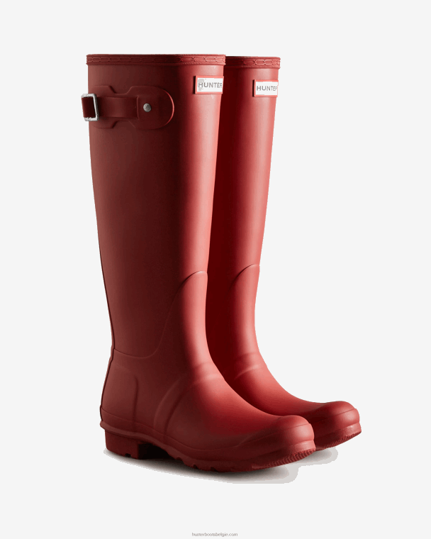X226V59 originele hoge regenlaarzen vrouwen Hunter militair rood