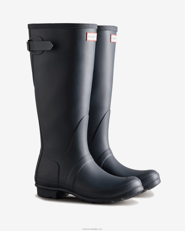 X226V64 verstelbare regenlaarzen met hoge rug vrouwen Hunter marine