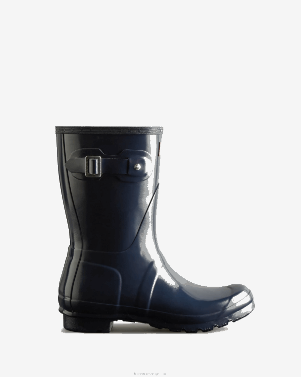X226V75 originele korte glanzende regenlaarzen vrouwen Hunter marine