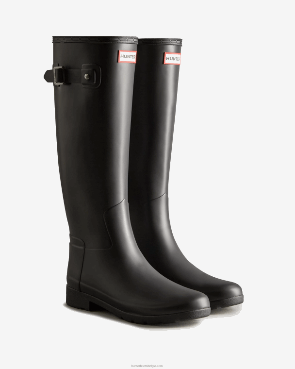X226V7 verfijnde slimfit regenlaarzen vrouwen Hunter zwart
