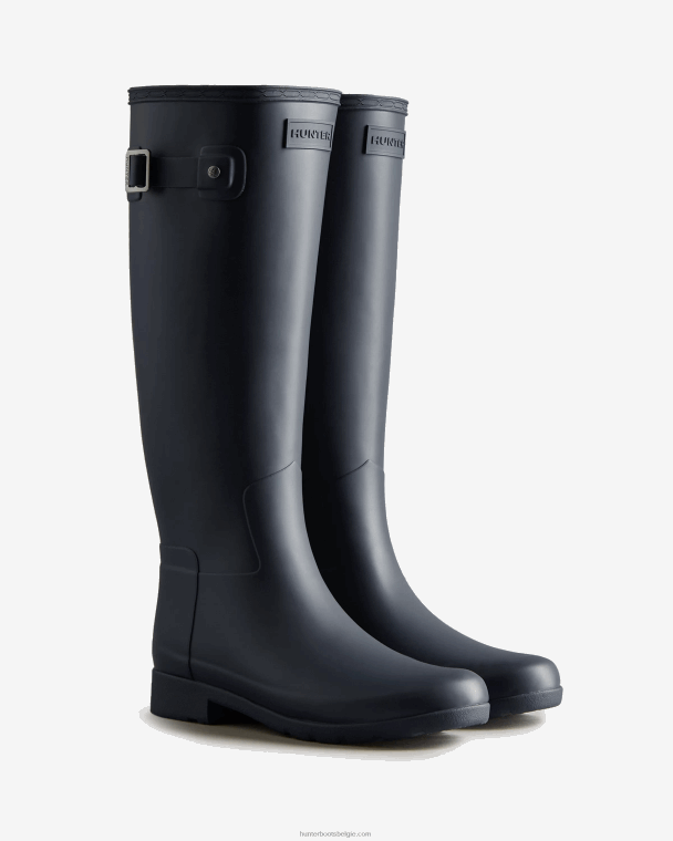 X226V93 verfijnde hoge regenlaarzen met slanke pasvorm vrouwen Hunter marine