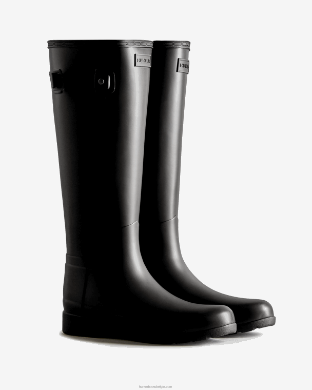X226V95 verfijnde hoge regenlaarzen vrouwen Hunter zwart