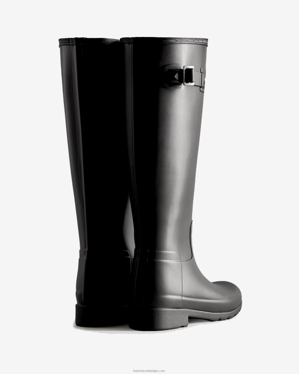 X226V95 verfijnde hoge regenlaarzen vrouwen Hunter zwart