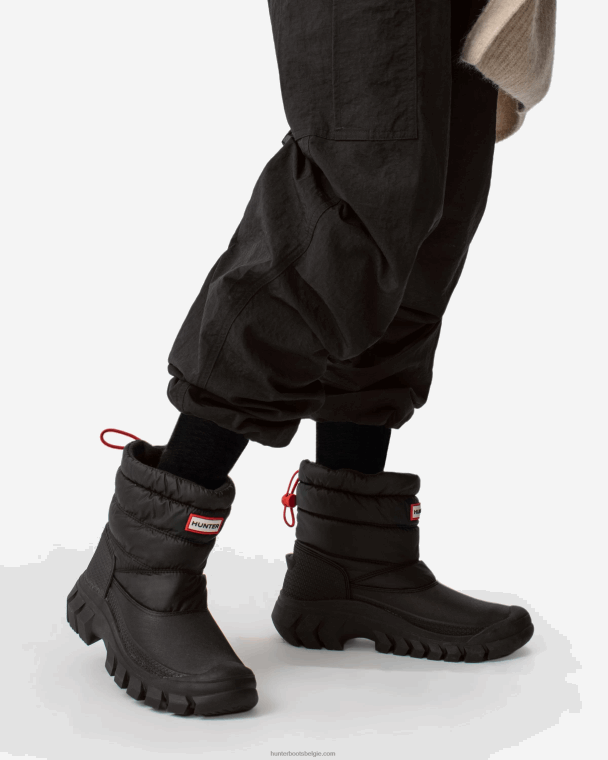 X226V121 onverschrokken geïsoleerde korte snowboots vrouwen Hunter zwart