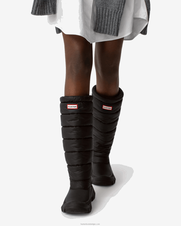 X226V122 onverschrokken geïsoleerde hoge snowboots vrouwen Hunter zwart