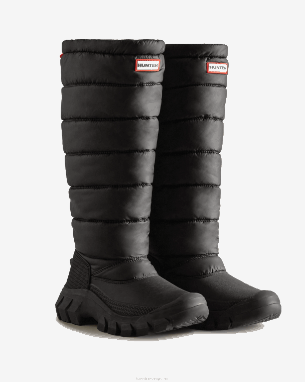 X226V122 onverschrokken geïsoleerde hoge snowboots vrouwen Hunter zwart