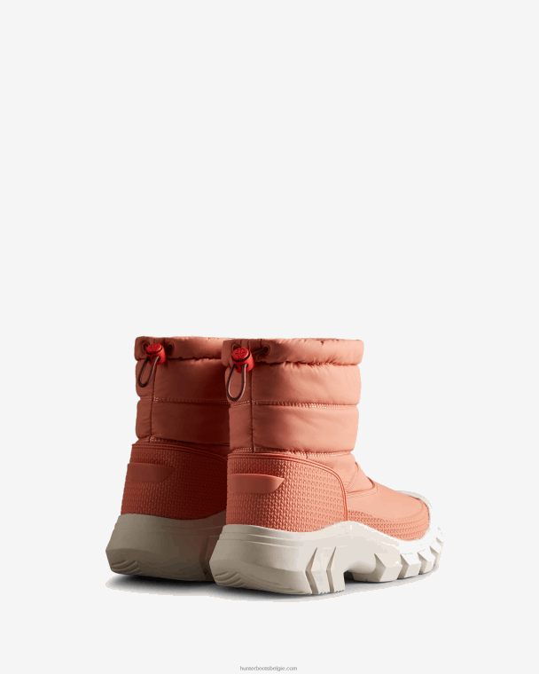 X226V204 onverschrokken geïsoleerde korte snowboots vrouwen Hunter ruwe roze/witte wilg