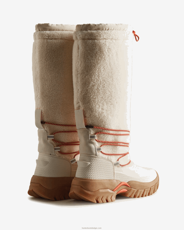 X226V209 Wanderer Vegan Shearling geïsoleerde hoge snowboots vrouwen Hunter witte wilg/gom