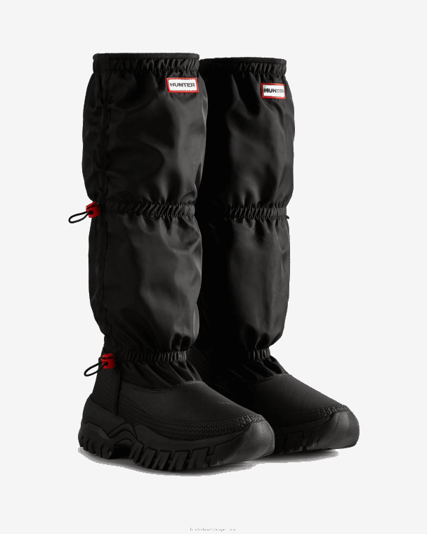 X226V256 Wanderer geïsoleerde lange slouch snowboots vrouwen Hunter zwart