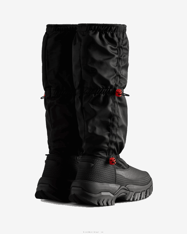 X226V256 Wanderer geïsoleerde lange slouch snowboots vrouwen Hunter zwart