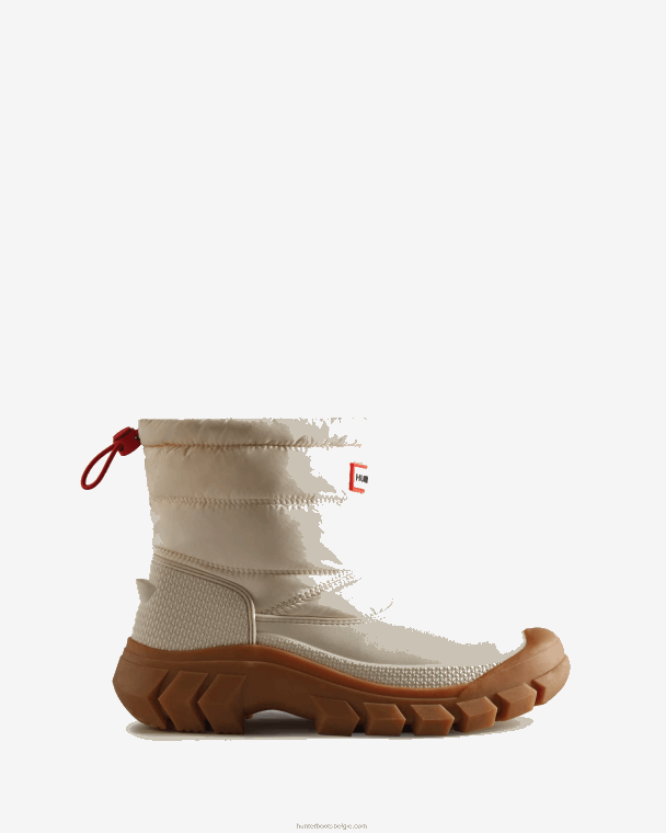 X226V319 onverschrokken geïsoleerde korte snowboots vrouwen Hunter witte wilg/gom