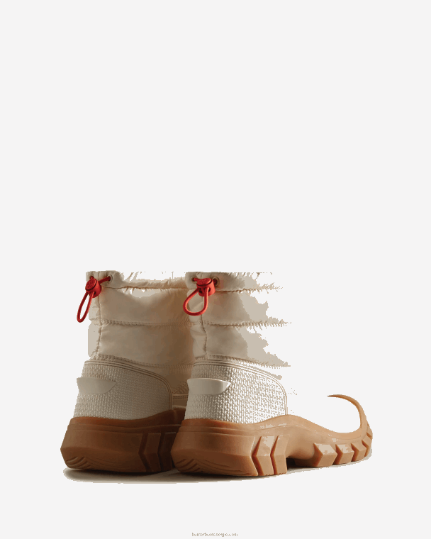X226V319 onverschrokken geïsoleerde korte snowboots vrouwen Hunter witte wilg/gom
