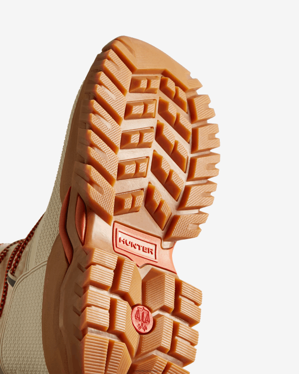 X226V320 Wanderer vegan schapenvacht geïsoleerde korte snowboots vrouwen Hunter witte wilg/gom