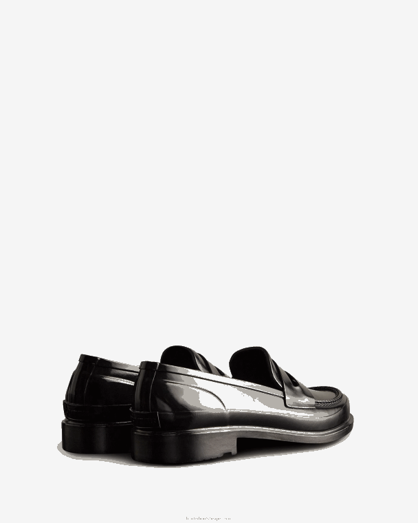 X226V269 verfijnde gloss penny loafers vrouwen Hunter zwart