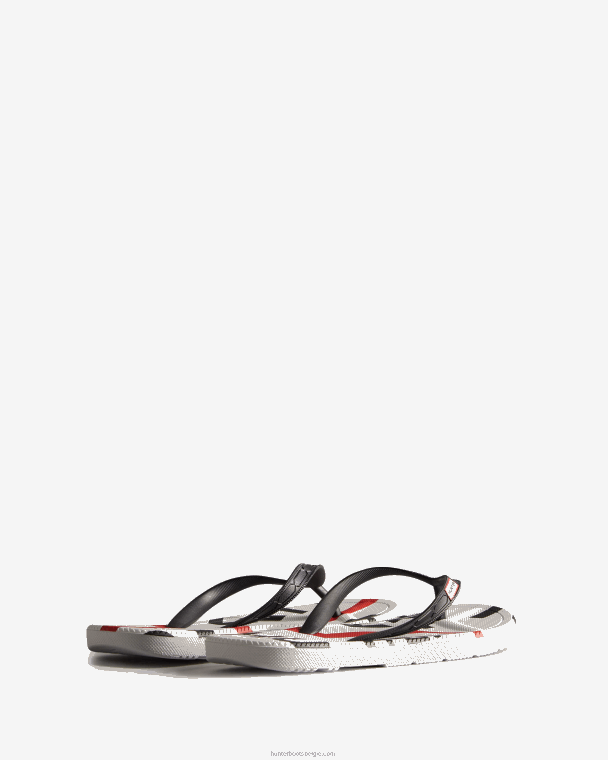 X226V283 ontplofte logo slippers vrouwen Hunter zwart