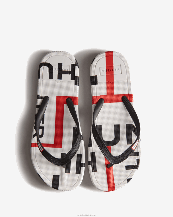 X226V283 ontplofte logo slippers vrouwen Hunter zwart