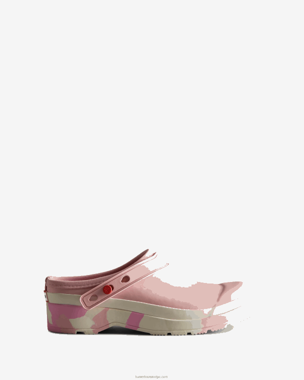 X226V253 play color splash zoolband klompen vrouwen Hunter vervaagde roos/geschaduwd wit/roze bruis/schuimende steen
