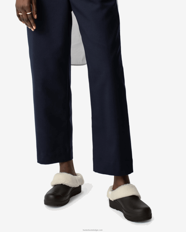 X226V258 play vegan shearling geïsoleerde klompen vrouwen Hunter zwart