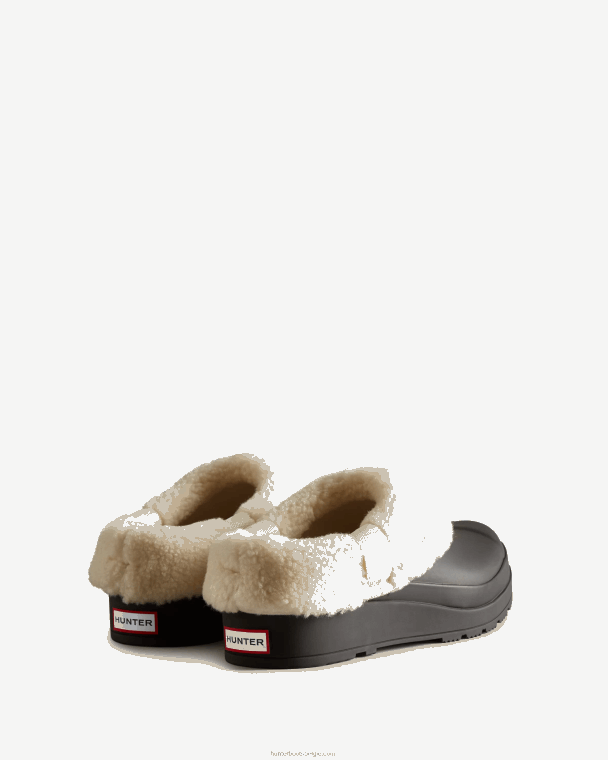 X226V258 play vegan shearling geïsoleerde klompen vrouwen Hunter zwart