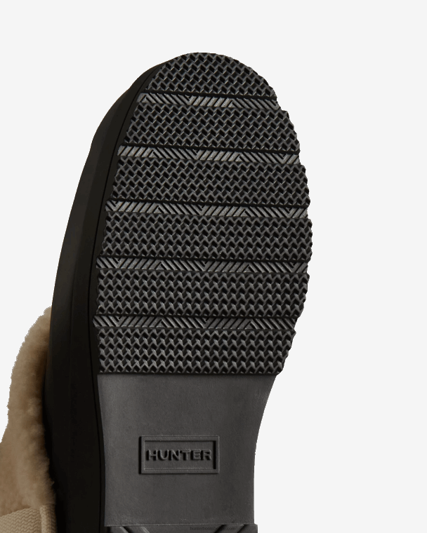 X226V258 play vegan shearling geïsoleerde klompen vrouwen Hunter zwart