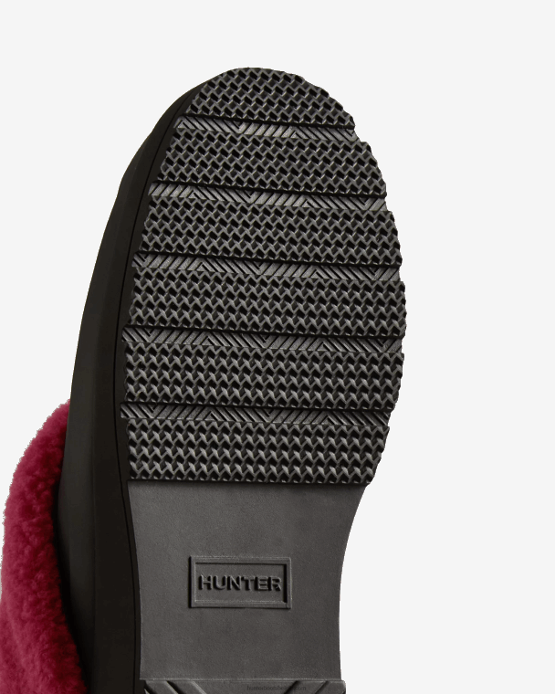 X226V259 play vegan shearling geïsoleerde klompen vrouwen Hunter zwart/prismatisch roze