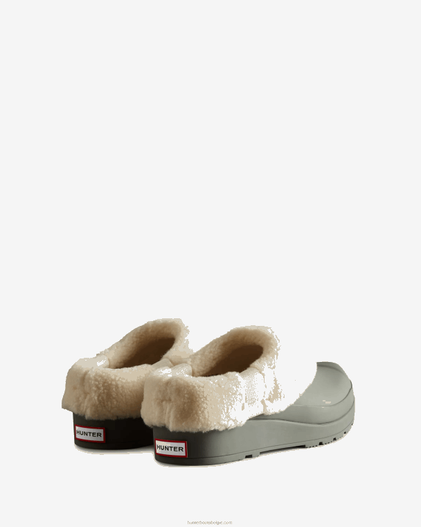 X226V329 play vegan shearling geïsoleerde klompen vrouwen Hunter stedelijk grijs