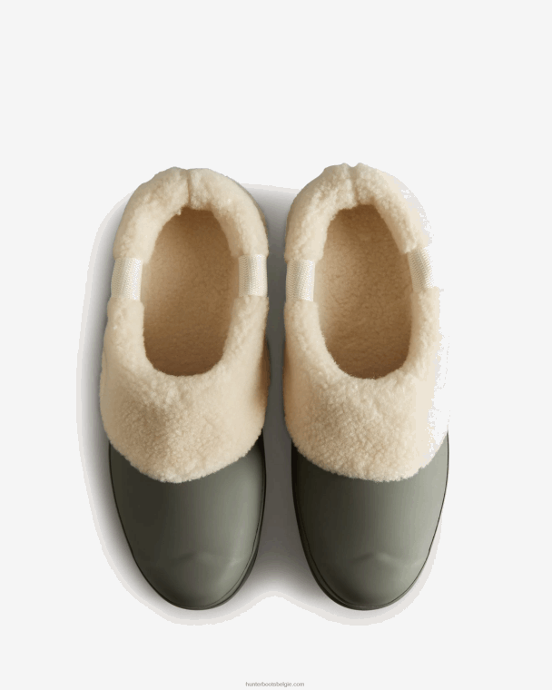 X226V329 play vegan shearling geïsoleerde klompen vrouwen Hunter stedelijk grijs