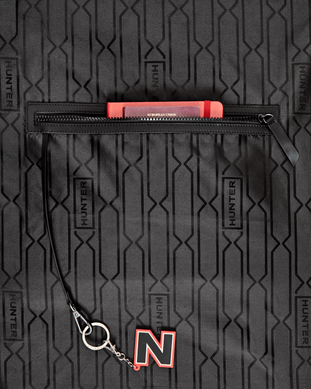 X226V429 mini top clip rugzak - met rubber bekleed leer vrouwen Hunter